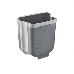QLUX L-00869-2 ( GRİ ) KATLANABİLİR MUTFAK ÇÖP KOVASI ( 6LT )*8