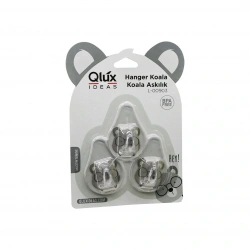 QLUX L-00903 ( 3PCS ) KOALA ASKI ( ŞEFFAF ASKI ) ( YAPIŞKANLI MONTAJ )*60