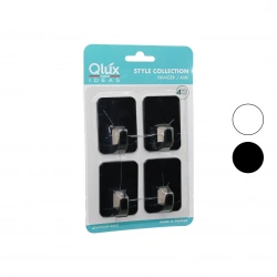 QLUX L-00951 ( 4PCS ) CLOUD ASKI NO-2 ( SİYAH & BEYAZ PLASTİK ) ( YAPIŞKANLI MONTAJ )*25X2