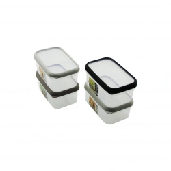 QLUX L-00973 ( 1000ML ) ( DİKDÖRTGEN ) BOMONTİ PLASTİK SAKLAMA KABI*18=K