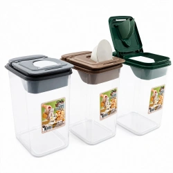 QLUX L-00993 ( NO 3 ) ( RENKLİ ) FRESHMAX ERZAK KABI ( ŞEFFAF PLS.KAP ) ( 2800ML )*18=K
