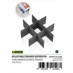 QLUX L-508 3PCS AYARLANABİLİR ÇEKMECE BÖLMESİ*36