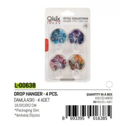 QLUX L-00638 4PCS DAMLA KÜÇÜK YAPIŞKAN ASKI*80