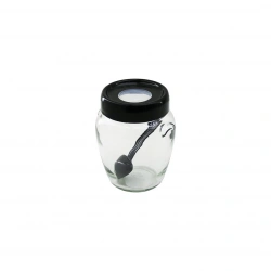 QLUX S-00156 ( 300CC ) RING KAŞIKLI CAM BAHARATLIK*24=K