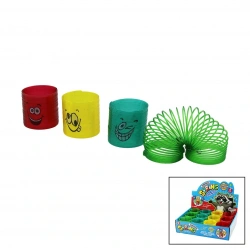 REALTOYS SURPRISE SPRING NO-8346 ( EMOJİ BASKILI ) ( STRES YAYI ) EĞLENCELİ ( 35 HALKA ) RENKLİ PLASTİK*12X48