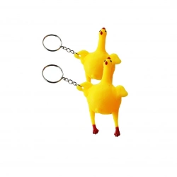 ŞAHİN 1 NO-5.C ( SİLİKON ) ( YUMURTLAYAN TAVUK ) ANAHTARLIK  ( ANTİ STRES- EĞLENCELİ )*24X12