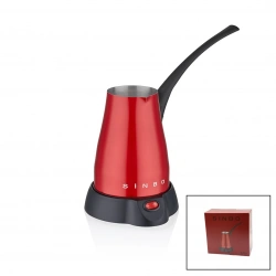 SİNBO SCM-2960 ( KIRMIZI ) ELEKTİRKLİ CEZVE ( TÜRK KAHVE MAKİNESİ ) ( 5 FİNCAN & 400ML HAZNE ) ( PASLANMAZ ÇELİK ) ( 360° DÖNEBİLME )*8