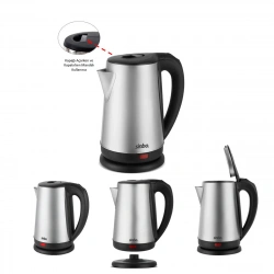 SİNBO SK-8026 ( ÇELİK ) KETTLE SU ISITICISI (KABLOSUZ KULLANIM) ( 1.8LT ) (360° DÖNEBİLME) (OTOMATİK KAPANMA)*4