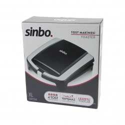 SİNBO SSM-2550 ( XL ) ELEKTRİKLİ TOST MAKİNESİ  ( 4 DİLİM ) ( YAPIŞMAZ YÜZEY ) ( 1500W )*4