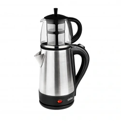 SİNBO STM-5836 ( CAM DEMLİKLİ ) ( ELEKTRİKLİ ) ( ÇELİK ) ÇAY SETİ  ( ÇAYCI ) ( 360° TABAN ) ( 1.7LT & 0.7LT ) ( 1600W ) *4