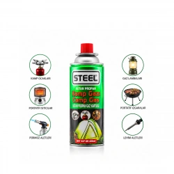 STEEL CK-7153 ( PİKNİK & KAMP ) BÜTAN GAZI ( 220GR & 400ML )*48