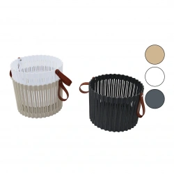 SUNPLAST SD-5511 (YUVARLAK) (8.5LT) FLEXION ÇOK AMAÇLI SEPET (RENKLİ PLS.) (SİLİKON KULP) (ÇAP:24CM & DERİNLİK:17.8CM)*12=K