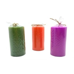 TAKOZ-006 ( SİLİNDİR RENKLİ ) ( KÖPÜK & BÜYÜK BOY ) MUM*24=K