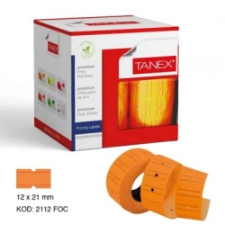TANEX TURUNCU FİYAT ETİKETİ 12X21MM*24X24