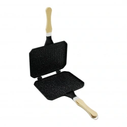 NUR IŞIKLAR ( LÜKS ) ( PLASTİK SAPLI ) ( İÇ DIŞ GRANİT ) EL TOST MAKİNESİ*20