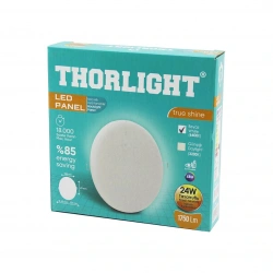 THORLIGHT S-224 (24W) (16.8CM) (BEYAZ) LED PANEL (SIVA ALTI AYARLI MANDALLI) (6400K & 1750LM & 18000 SAAT & 2835 SMD)*21