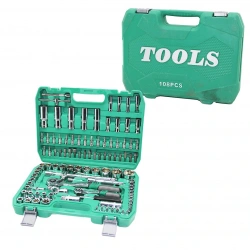 TOOLS MAN (108PCS) LOKMA SETİ ( LOKMA & SOKET & BİTS ADAPTÖR & 2AD.CIRCIR KOLU ) ( PLASTİK ÇANTALI )*5