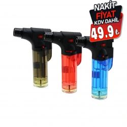 SİLVİO MONETTİ SM-908P ( PÜRMÜZ & TORCH ) ( NARGİLE & KAMP ) ÇAKMAK ( DOLDURULABİLİR ) ( AYAKDA DURABİLİR )*12X12