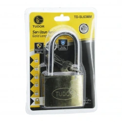 TUDOR TD-SL63MM ( VAKUMLU ) ( 63MM & SARI ) ( UZUN KANCALI ) ASMA KİLİT*12X4