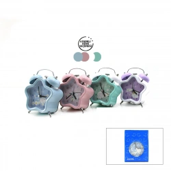 TWIN BELL ALARM CLOCK BGC-18 YILDIZ MASA ÇALAR SAAT ( METAL KASA RENKLİ ) ( PİLLİ & IŞIKLI ) ( ÇAP: 8.8CM )*100