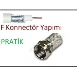 ULBAY ULB-001-F100 ( EF ) ( VİDA ) ( 100PCS ) UYDU KONNEKTÖR*1X100