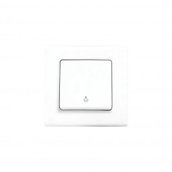 VİKO ( 9140 0003 ) LİNNERA S ( LIGHT ) TEKLİ ANAHTAR ( BEYAZ ) ( ÇERÇEVELİ )*12X10