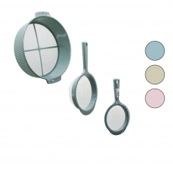 WİSH HOME WH-623 ( 3PCS ) ELEKLİ PLASTİK SÜZGEÇ SET ( 12CM - 17CM + UN ELEK ) *12=K