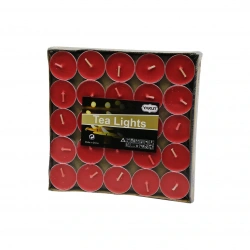 YAKUT-11236 ( 50PCS ) ( KIRMIZI YUVARLAK ) TEA LİGHT MUM*40