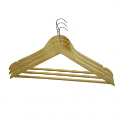 YAKUT-11370 ( 3PCS ) ( AHŞAP BAMBU ) ELBİSE ASKISI ( ŞEFFAF BORULU )*40