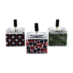 YAKUT-11475 ASHTRAY ( KARE & BASMALI ) METAL KÜLLÜK*150