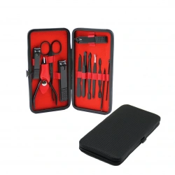 YAKUT-12786 ( 12PCS & SİYAH ) MANİKÜR & PEDİKÜR SETİ ( CÜZDAN MODELİ ÇANTALI )*120