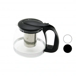 BAROTTİ DMR-8685 ( 900ML ) ( CAM ) DEMLİK ( ÇELİK SÜZGEÇLİ & PLASTİK KULP & KAPAK & KROM ÇERÇEVE )*60