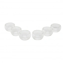 YAKUT-9997 ( 6PCS ) ( DÜZ CAM ) ( ÇİFT CİDARLI ) SOSLUK & LOKUMLUK ( 50 ML )*24=K