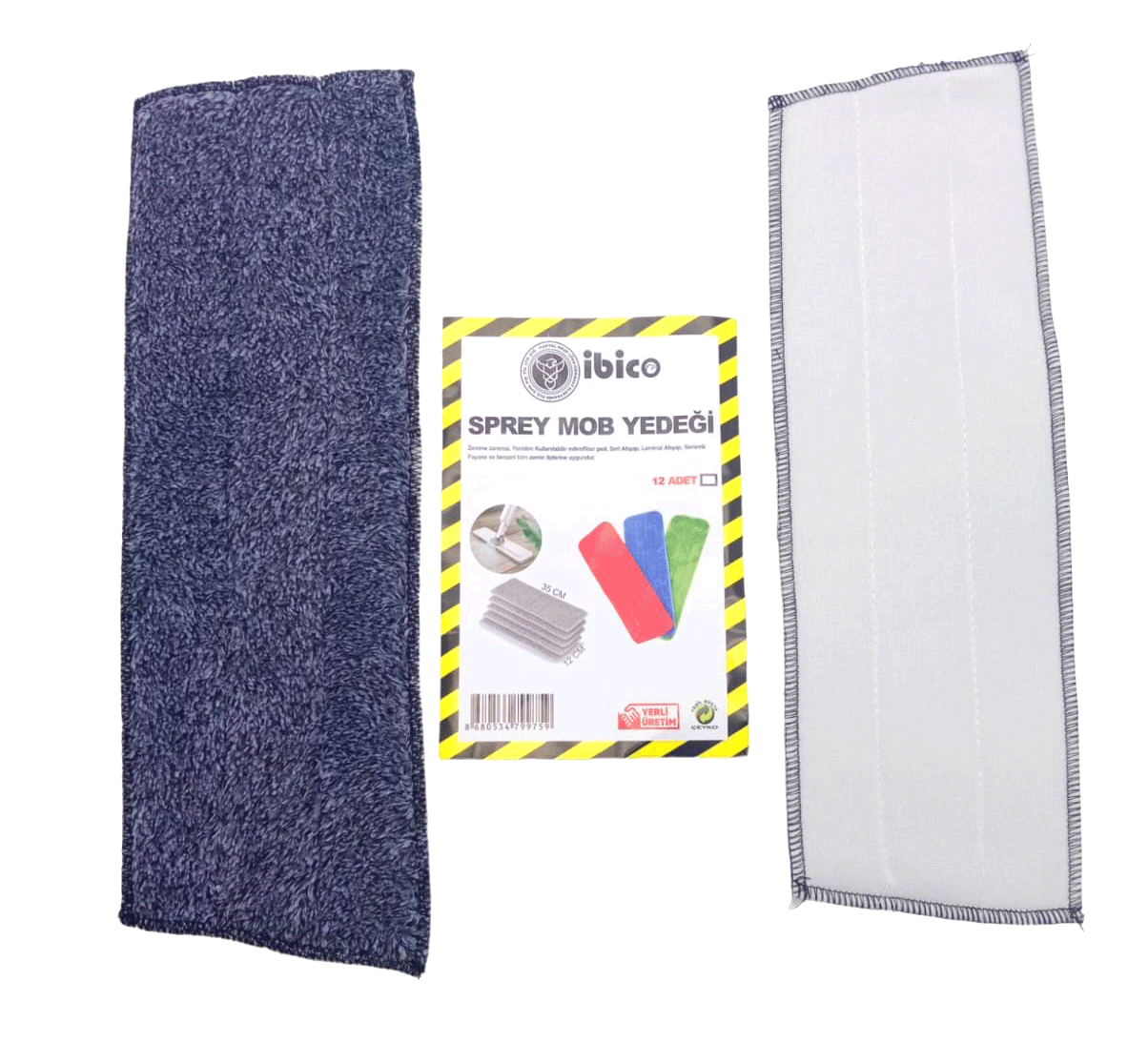 İBİCO SPREY MOP ( SİYAH & GRİ ) ( YEDEK ) PASPASI 12X35CM*12X25