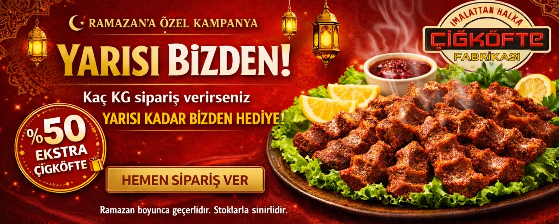 Çiğköfte Fabrikası Ramazan Kampanyası - Yarısı Bizden