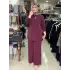 DULE PİKE TUNİK PANTOLON TAKIM Bordo