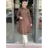 MEVAPLUS VİSKON KOTON TUNİK KAHVERENGİ