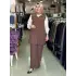 MEVAPLUS TENCEL ÜÇLÜ TAKIM KAHVERENGİ