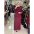 MEVAPLUS İPEKSİ MODAL TUNİK ETEK TAKIM Bordo
