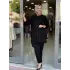 BAMBU MODAL MERSERİZE TRİKO TUNİK VE ETEK TAKIM SİYAH