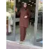 BAMBU MODEL TUNİK VE PANTOLON TAKIM KAHVERENGİ