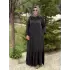 ÇEREZ ELBİSE BONCUK İŞLEME SİYAH