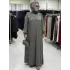 ÇEREZ İPEK KUPRA ELBİSE GRİ