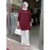 DEFRİNA B. BEDEN FERMURALI CUPRO TUNİK Bordo