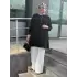 DEFRİNA B. BEDEN FERMURALI CUPRO TUNİK SİYAH