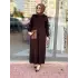 DEFRİNA PARAŞÜT DETAYLI ELBİSE KAHVERENGİ