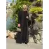 DERİN STORE GOLD TAŞ DETAY ABAYA SİYAH