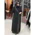 DERİN STORE TAŞ DETAY ABAYA SİYAH