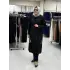 DERİNSTORE GÜPÜRLÜ İÇLİKLİ PANTOLONLU TAKIM SİYAH