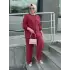 DERİNSTORE TENCEL KUMAŞ PANTOLONLU TAKIM Bordo